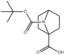 7-(tert-butoxycarbonyl)-7-azabicyclo[2.2.1]heptane-1-carboxylic acid Struktur
