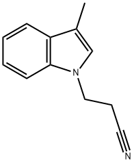 3-メチル-1H-インドール-1-プロピオノニトリル 化学構造式