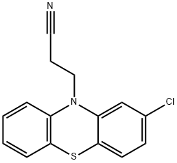 2-Chloro-10H-phenothiazine-10-propanenitrile Struktur