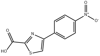 4-(4-硝基苯基)噻唑-2-甲酸, 4415-05-8, 结构式