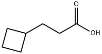 3-シクロブチルプロパン酸 化学構造式