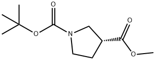 (R)-1-Boc-pyrrolidine-3-carboxylic acid methyl ester Structure