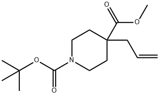 1,4-Piperidinedicarboxylic acid, 4-(2-propenyl)-, 1-(1,1-dimethylethyl) 4-methyl ester Structure