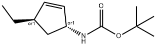 Carbamic acid, [(1R,4R)-4-ethyl-2-cyclopenten-1-yl]-, 1,1-dimethylethyl ester, Structure