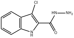 1H-Indole-2-carboxylicacid,3-chloro-,hydrazide(9CI) 结构式
