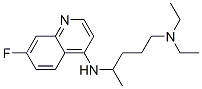 7-フルオロ-4-[[4-(ジエチルアミノ)-1-メチルブチル]アミノ]キノリン 化学構造式
