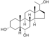 5 beta-pregnane-3 alpha,6 alpha,20 alpha-triol Structure