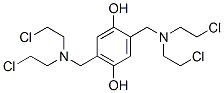 2,5-ビス[[ビス(2-クロロエチル)アミノ]メチル]ヒドロキノン 化学構造式