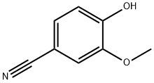 4-ヒドロキシ-3-メトキシベンゾニトリル 化学構造式