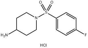 1-(4-FLUORO-BENZENESULFONYL)-PIPERIDIN-4-YLAMINE HYDROCHLORIDE Struktur