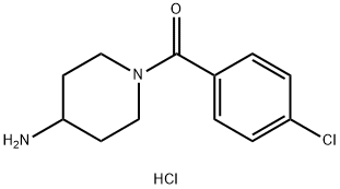 (4-AMINO-PIPERIDIN-1-YL)-(4-CHLORO-PHENYL)-METHANONE HYDROCHLORIDE Structure
