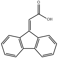 (9H-フルオレン-9-イリデン)酢酸 化学構造式