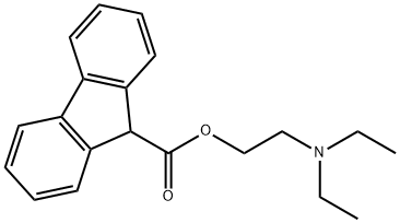 9H-フルオレン-9-カルボン酸2-ジエチルアミノエチル 化学構造式