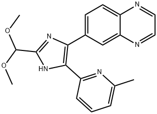 6-(2-(dimethoxymethyl)-5-(6-methylpyridin-2-yl)-1H-imidazol-4-yl)quinoxaline 结构式
