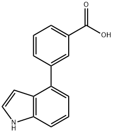 3-(1H-Indol-4-yl)benzoic acid Structure