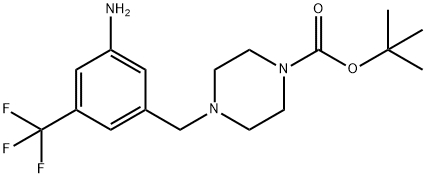 3-(4-Boc-piperazin-1-yl-methyl)-5-trifluoromethylaniline Structure
