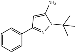 1-TERT-ブチル-3-フェニル-1H-ピラゾール-5-アミン 化学構造式