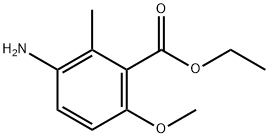 Benzoic acid, 3-amino-6-methoxy-2-methyl-, ethyl ester (9CI) Struktur