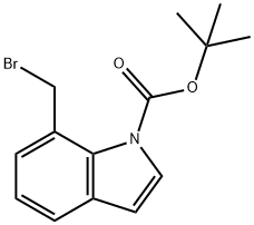 7-(ブロモメチル)-1H-インドール-1-カルボン酸TERT-ブチル 化学構造式