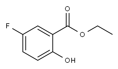 5-フルオロ-2-ヒドロキシ安息香酸エチル 化学構造式