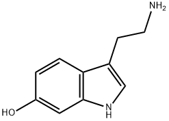 3-(2-アミノエチル)-1H-インドール-6-オール 化学構造式