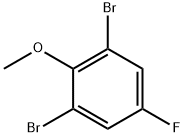 2,6-ジブロモ-4-フルオロアニソール 化学構造式