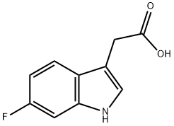 6-フルオロインドール-3-酢酸 化学構造式