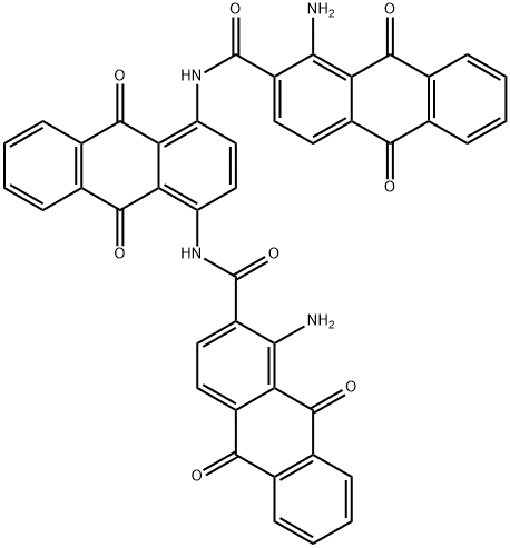 N,N'-(9,10-ジヒドロ-9,10-ジオキソアントラセン-1,4-ジイル)ビス[1-アミノ-9,10-ジヒドロ-9,10-ジオキソアントラセン-2-カルボアミド] 化学構造式