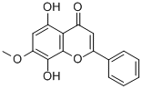 5,8-ジヒドロキシ-7-メトキシフラボン 化学構造式