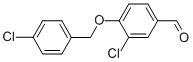 3-クロロ-4-[(4-クロロベンジル)オキシ]ベンズアルデヒド 化学構造式