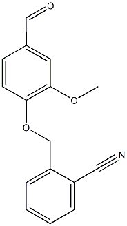 2-[(4-甲酰基-2-甲氧基苯氧基)甲基]苄腈,443289-08-5,结构式