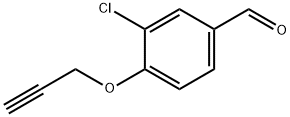 3-クロロ-4-(プロプ-2-イン-1-イルオキシ)ベンズアルデヒド 化学構造式