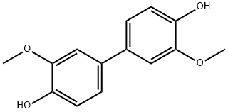 3,3'-ジメトキシ-(1,1'-ビフェニル)-4,4'-ジオール 化学構造式