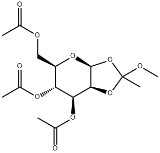 3,4,6-O-三乙酰基-BETA-D-吡喃甘露糖 1,2-(甲基原乙酸酯), 4435-05-6, 结构式