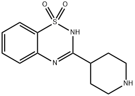 2H-1,2,4-Benzothiadiazine, 3-(4-piperidinyl)-, 1,1-dioxide Structure