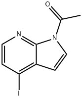 4-ヨード-1-アセチル-7-アザインドール 化学構造式