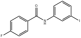 4-フルオロ-N-(3-ヨードフェニル)ベンズアミド 化学構造式