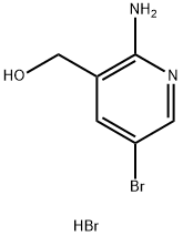 2-アミノ-5-ブロモ-3-(ヒドロキシメチル)ピリジン臭化水素酸塩 化学構造式