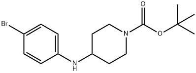 1-BOC-4-(4-BROMO-PHENYLAMINO)-PIPERIDINE 化学構造式