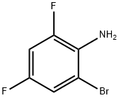 2-ブロモ-4,6-ジフルオロアニリン 化学構造式