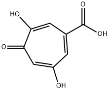 3,6-Dihydroxy-5-oxo-1,3,6-cycloheptatriene-1-carboxylic acid Structure