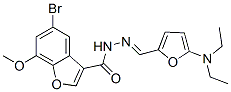 3-Benzofurancarboxylic  acid,  5-bromo-7-methoxy-,  [[5-(diethylamino)-2-furanyl]methylene]hydrazide  (9CI) 结构式