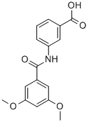 Benzoic acid, 3-[(3,5-dimethoxybenzoyl)amino]- Structure