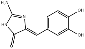 4H-Imidazol-4-one, 2-amino-5-[(3,4-dihydroxyphenyl)methylene]-1,5-dihydro-, (5Z)- (9CI) 结构式