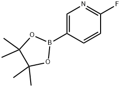 2-フルオロ-5-(4,4,5,5-テトラメチル-1,3,2-ジオキサボロラン-2-イル)ピリジン 化学構造式