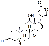 (5beta)-3beta,12beta,14-trihydroxycardanolide  Struktur
