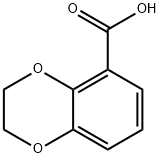 2,3-ジヒドロ-1,4-ベンゾジオキシン-5-カルボン酸 化学構造式