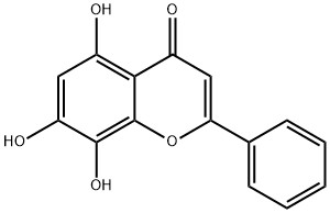 5,7,8-トリヒドロキシフラボン 化学構造式