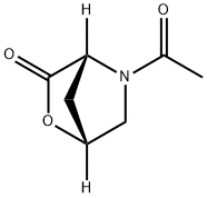 2-Oxa-5-azabicyclo[2.2.1]heptan-3-one, 5-acetyl-, (1R,4R)- (9CI) Struktur