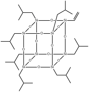 1-乙烯基-3,5,7,9,11,13,15-异丁基戊环-[9.5.1.13,9.15,15.17,13]八硅氧烷 结构式